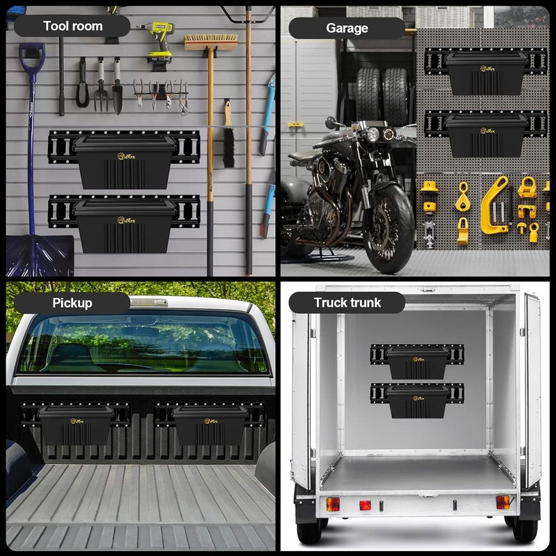 Onesnt 2 Pack E-Track Basket Storage Bin for E Track Accessories for Enclosed Trailer- System to Tool Organizer Workshop, Garage - Image 5